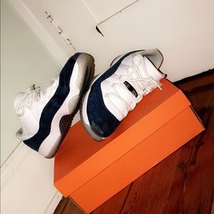 Jordan 11 Retro low " Navy blue Snake Skins "